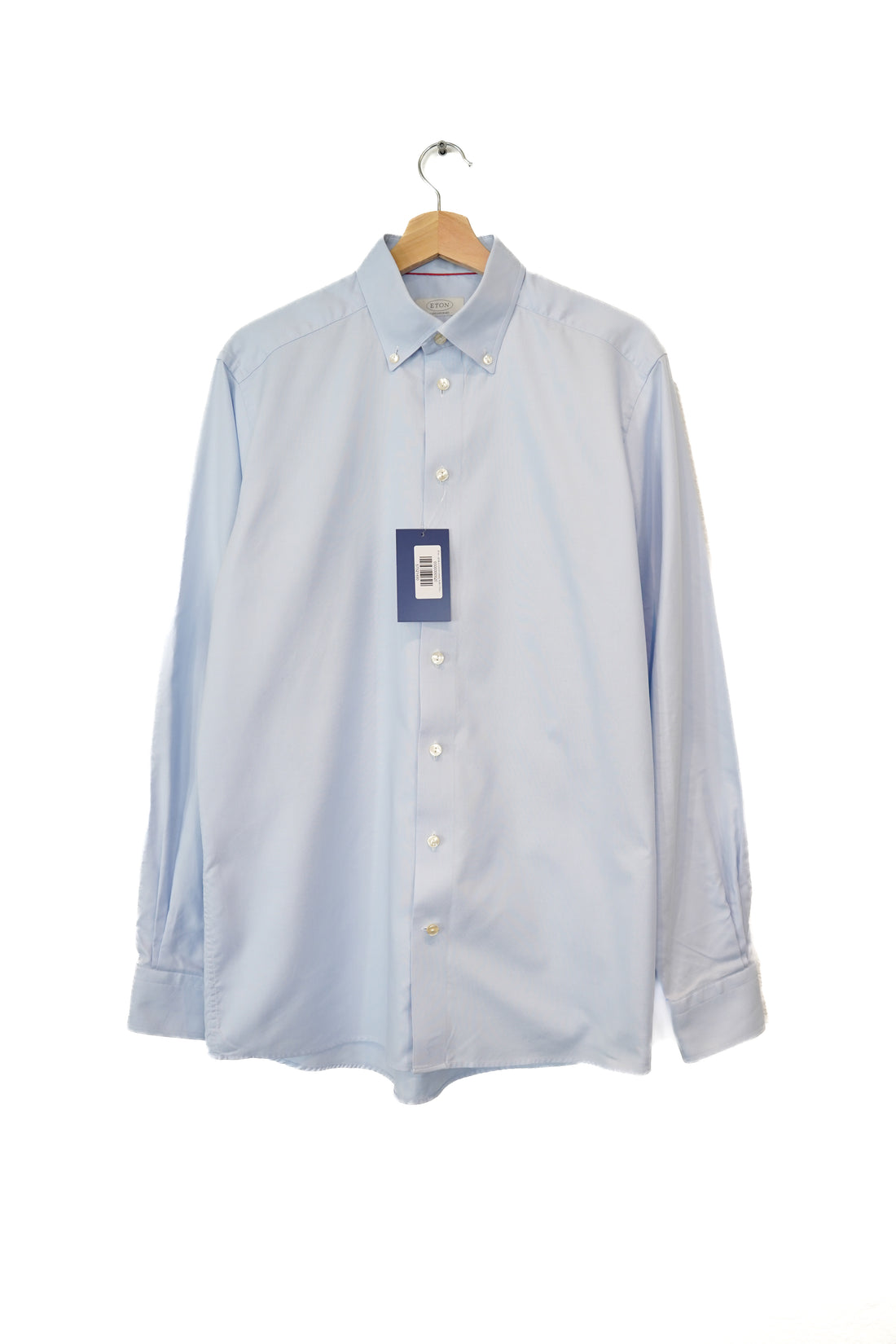 Eton Lightblue Contemporary Button Down Cotton Short