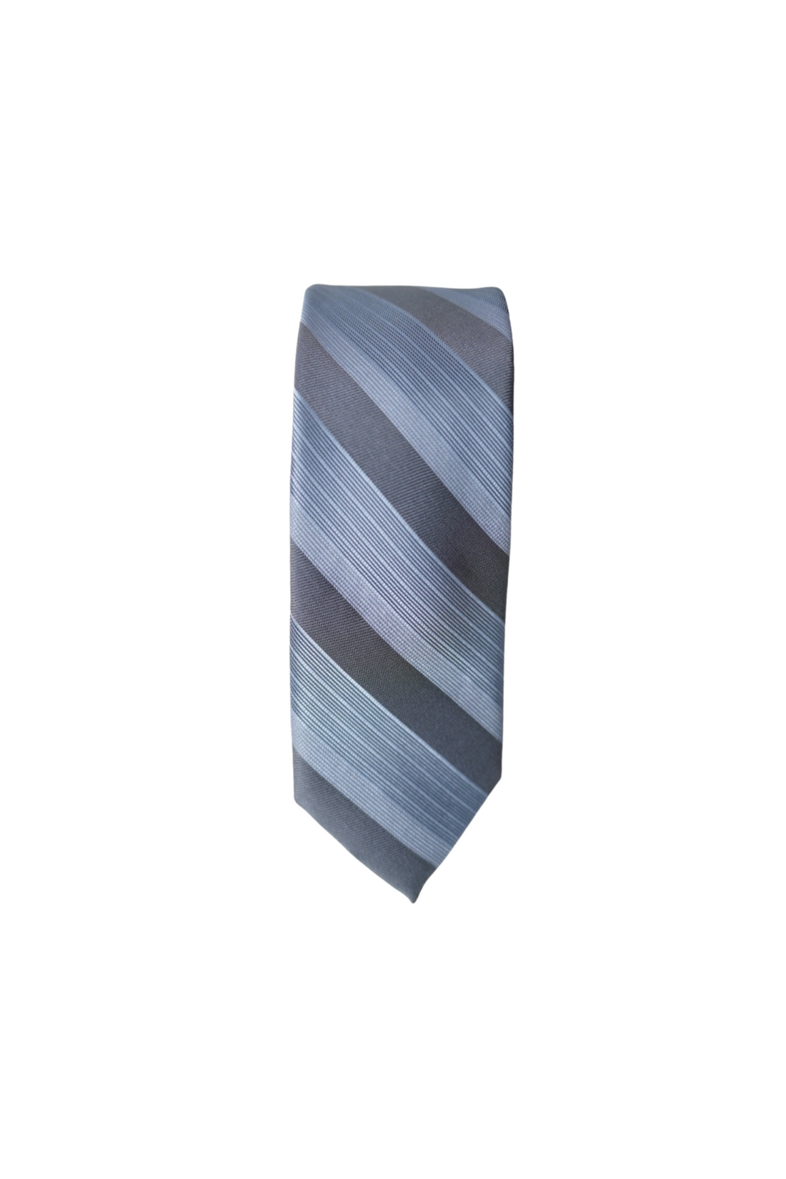 Calvin Klein Lightblue and Grey Striped Slim Tie