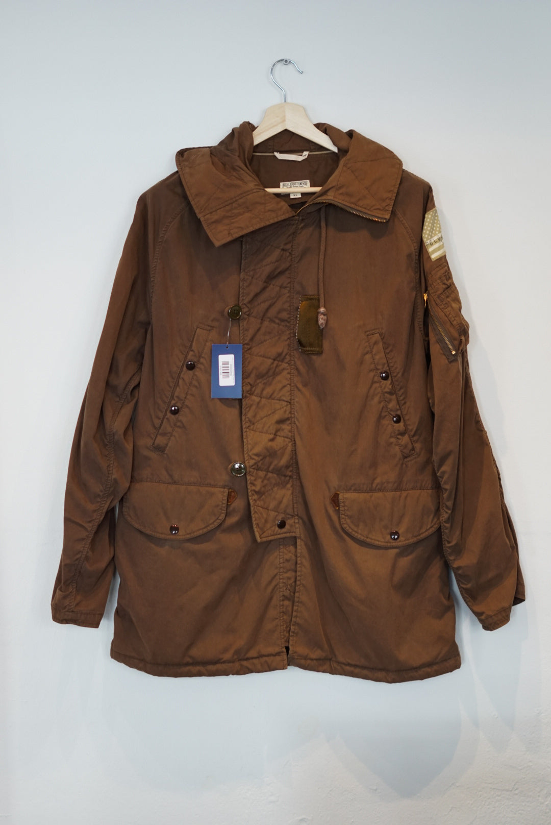 Ralph Lauren Brauner Vintage-Polo-Jeansmantel