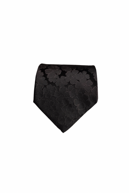 Hugo Boss Black Flower Print Silk Tie
