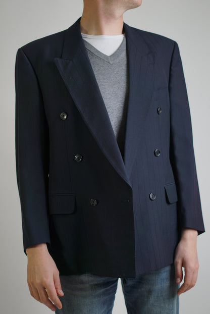 Vintage Navy Double Breasted Blazer