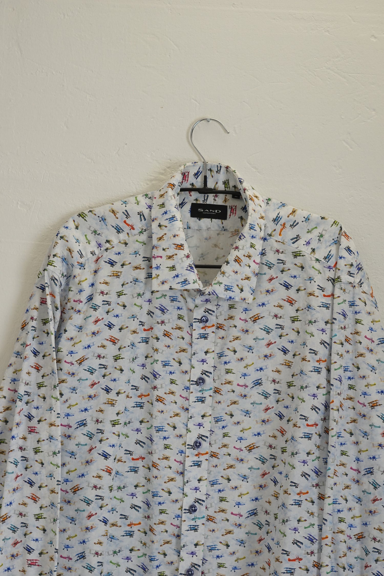 Sand Copenhagen White Preppy Plane Cotton Shirt