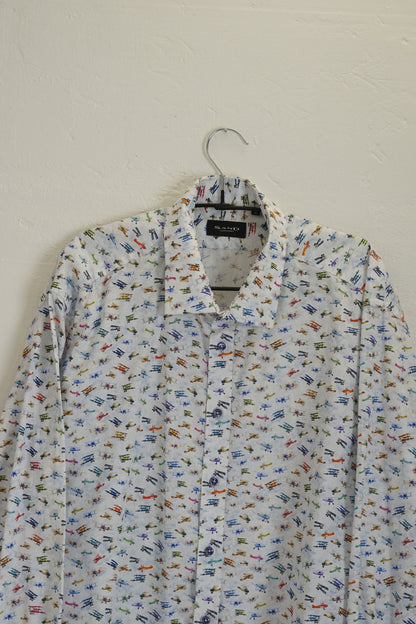 Sand Copenhagen White Preppy Plane Cotton Shirt