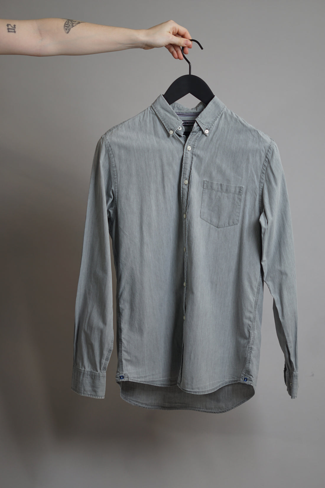 Tommy Hilfiger Lightgrey New York Fit Button Down Shirt