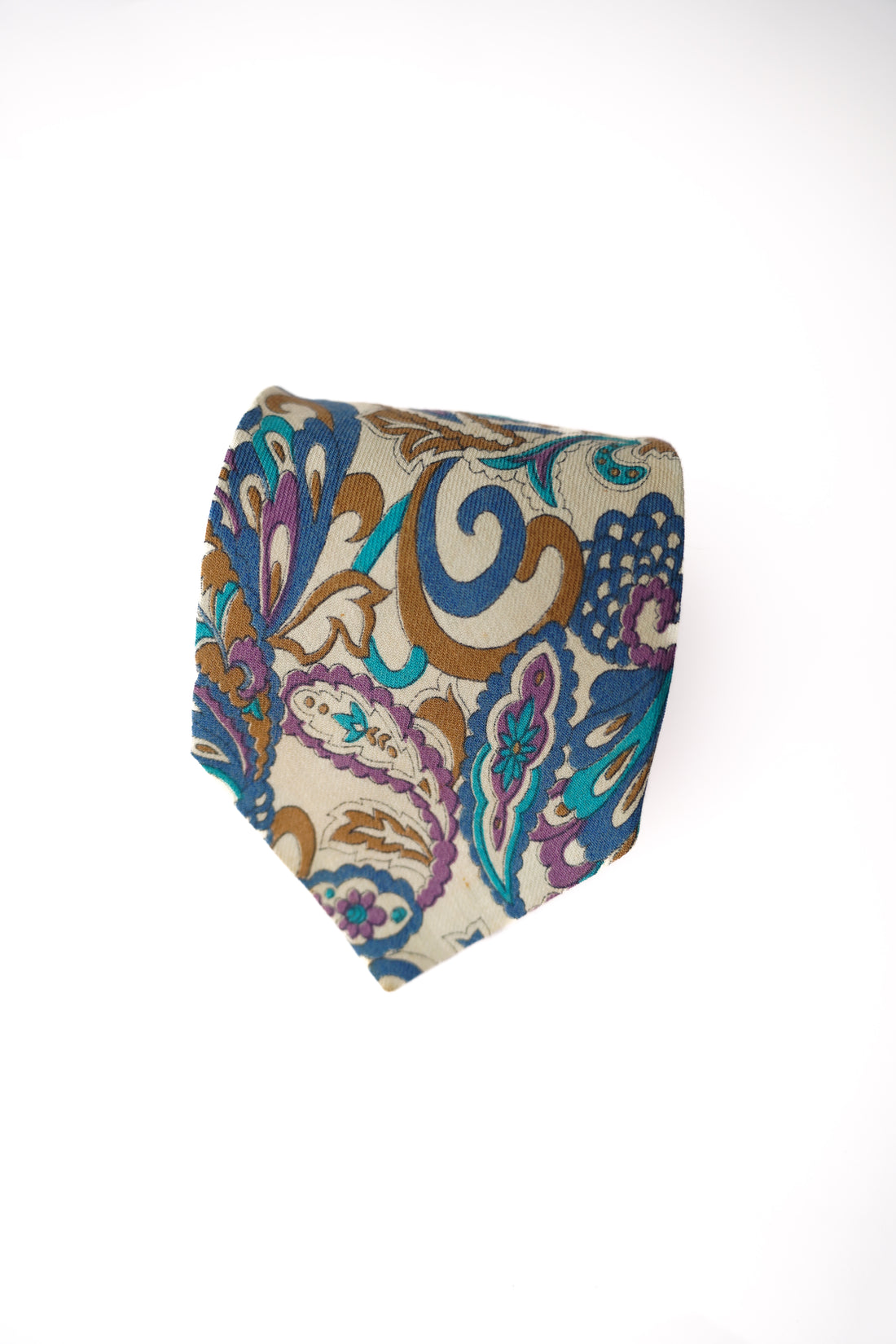 Michelsons Wool and Cotton Paisley Vintage Tie