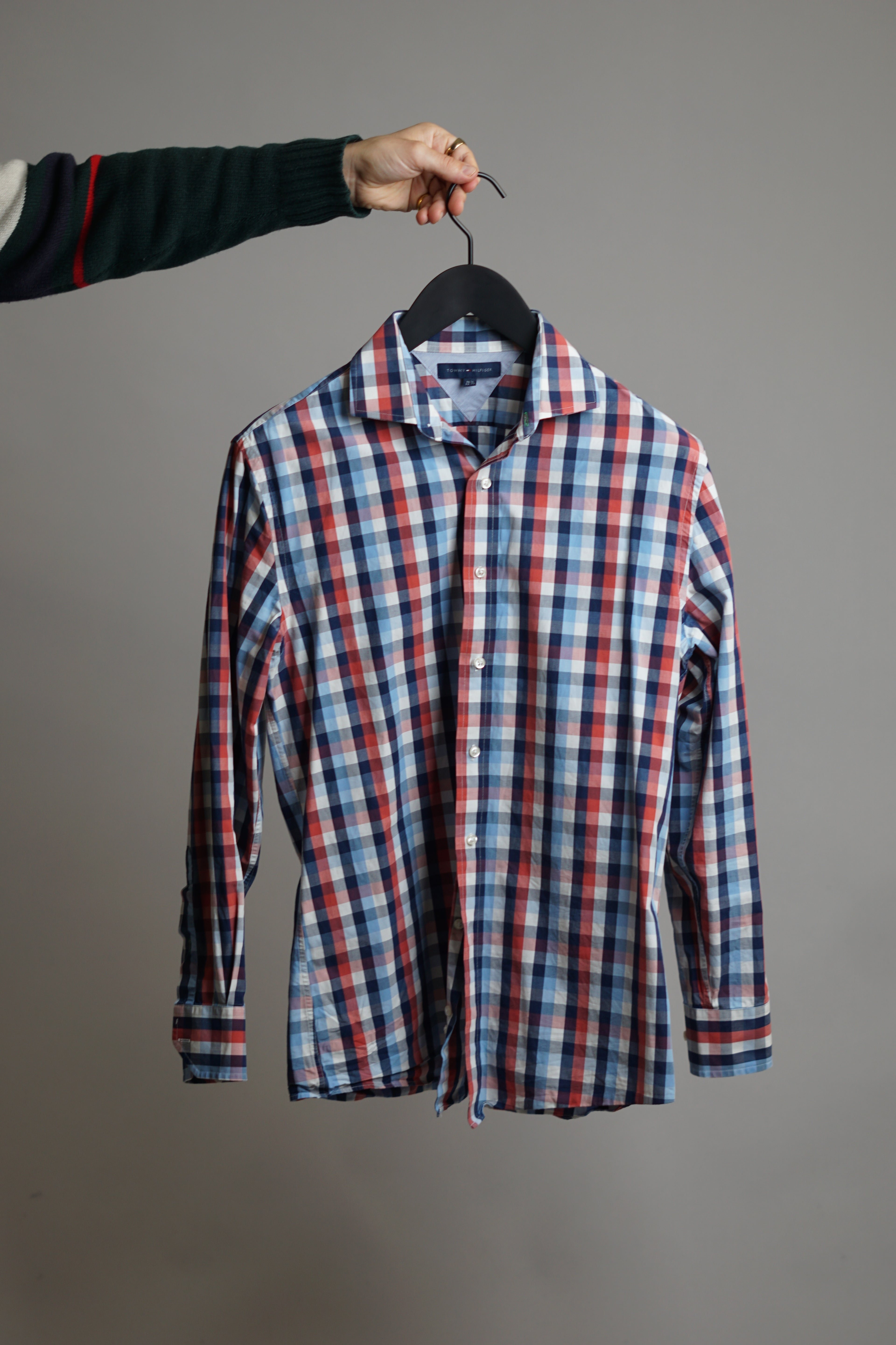 Tommy Hilfiger Red and Blue Checkered Shirt