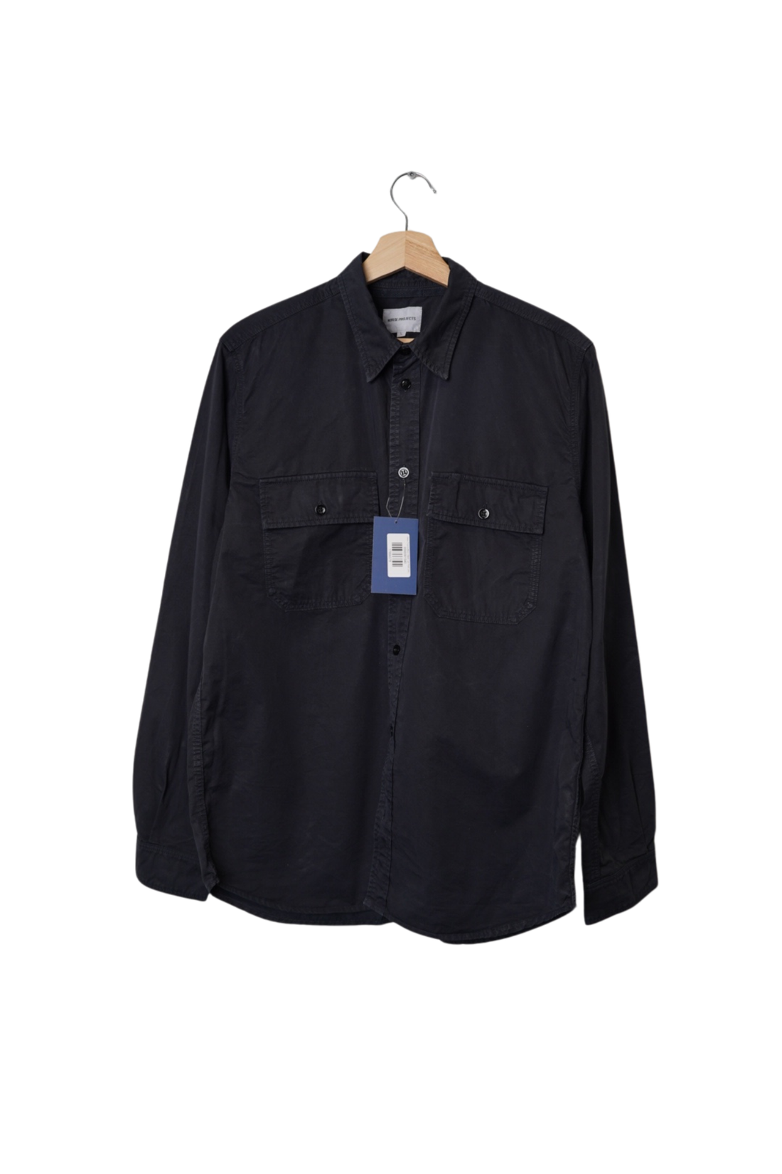Norse Projects Black Villads Light Twill Cotton Overshirt