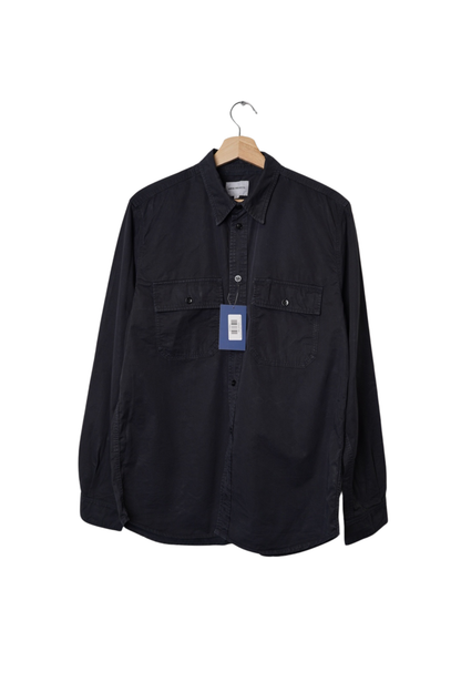 Norse Projects Black Villads Light Twill Cotton Overshirt