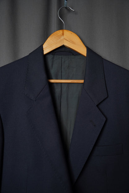 Vintage Navy Silver Button Wool Blazer