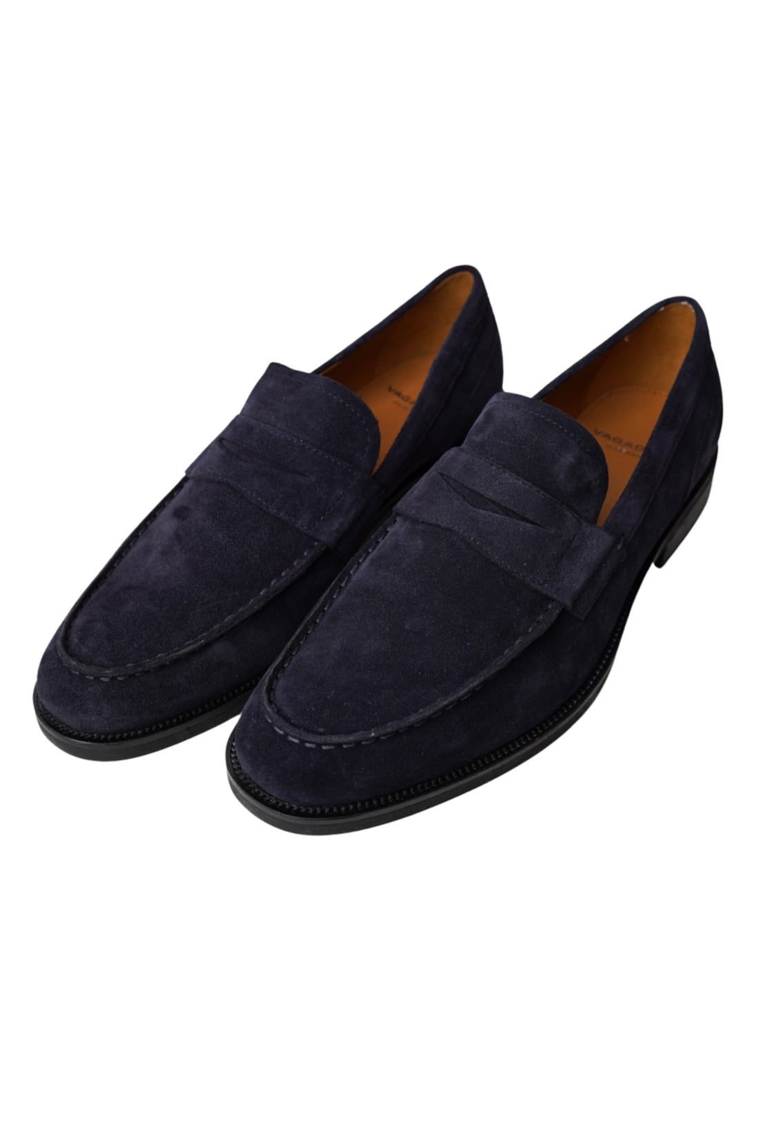 Vagabond Navy Leather Suede Loafers