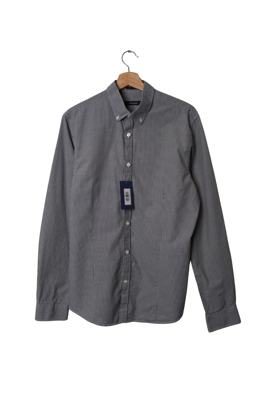 Matinique Black and White Checkered Cotton Shirt