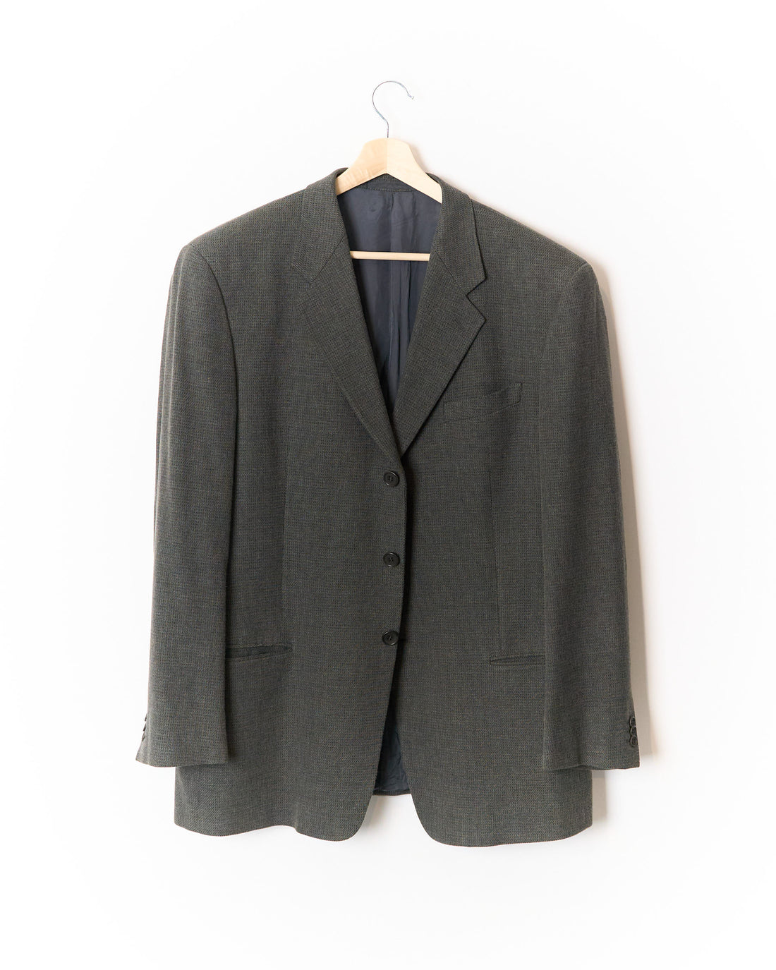 Armani Collezioni Dark Grey Wool and Cotton Sport Jacket Blazer