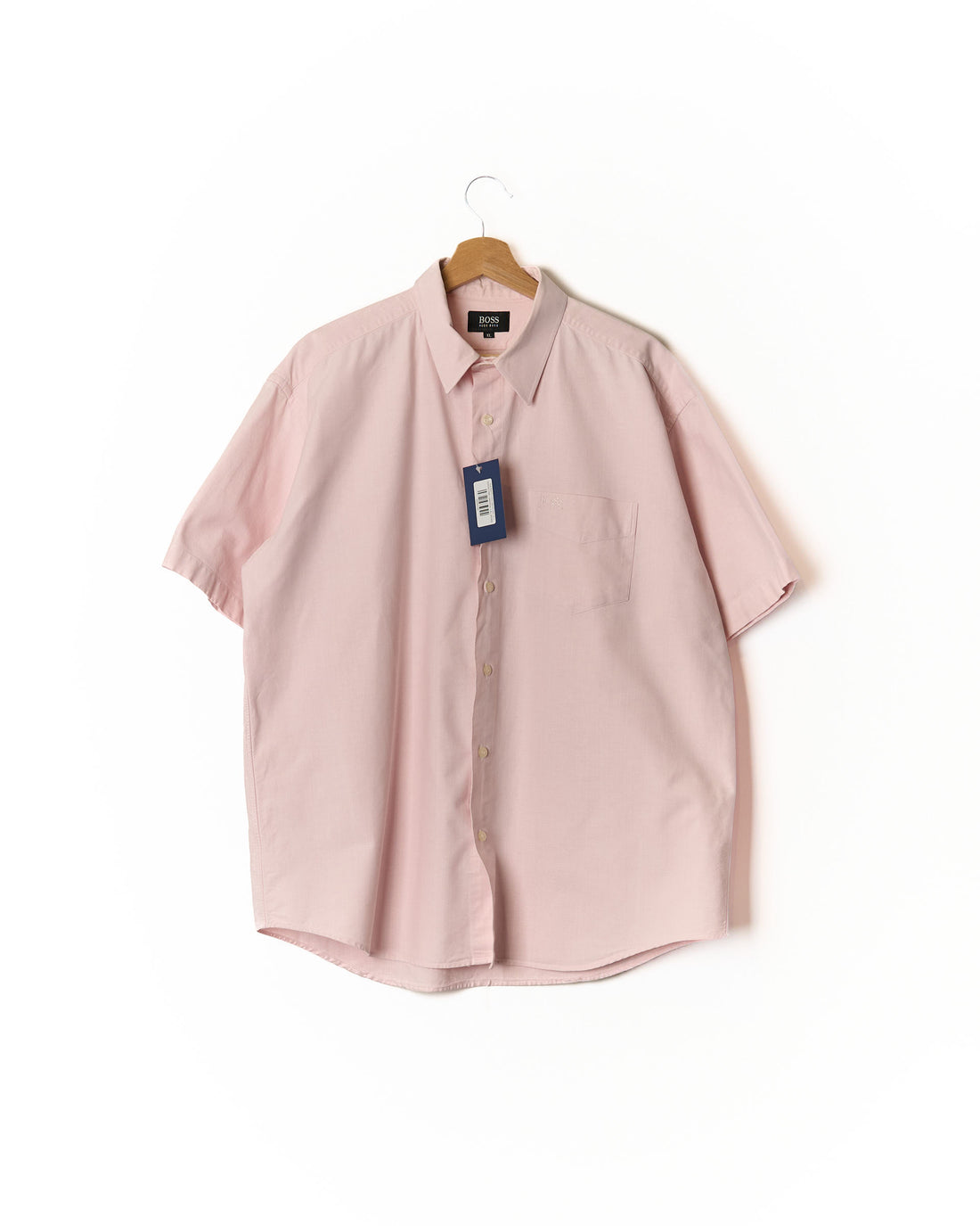 Hugo Boss Pink Short Sleeved Cotton Shirt