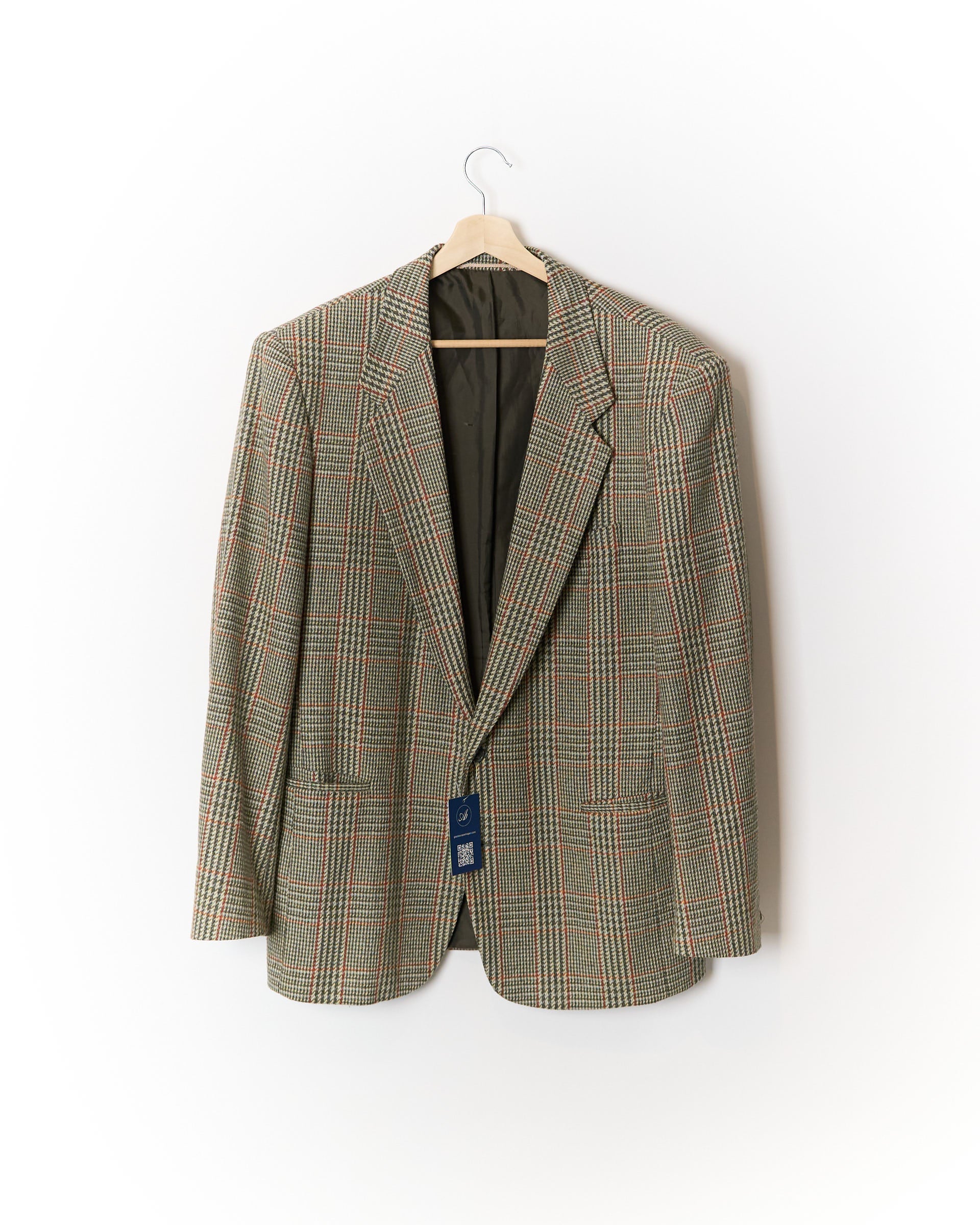 Florentino Beige, Green and Red Checked Sport Jacket Blazer
