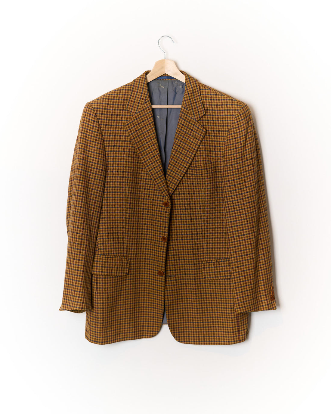 Ermenegildo Zegna x Joop Brown, Red and Blue Checkered Cotton and Cashmere Sport Jacet Blazer