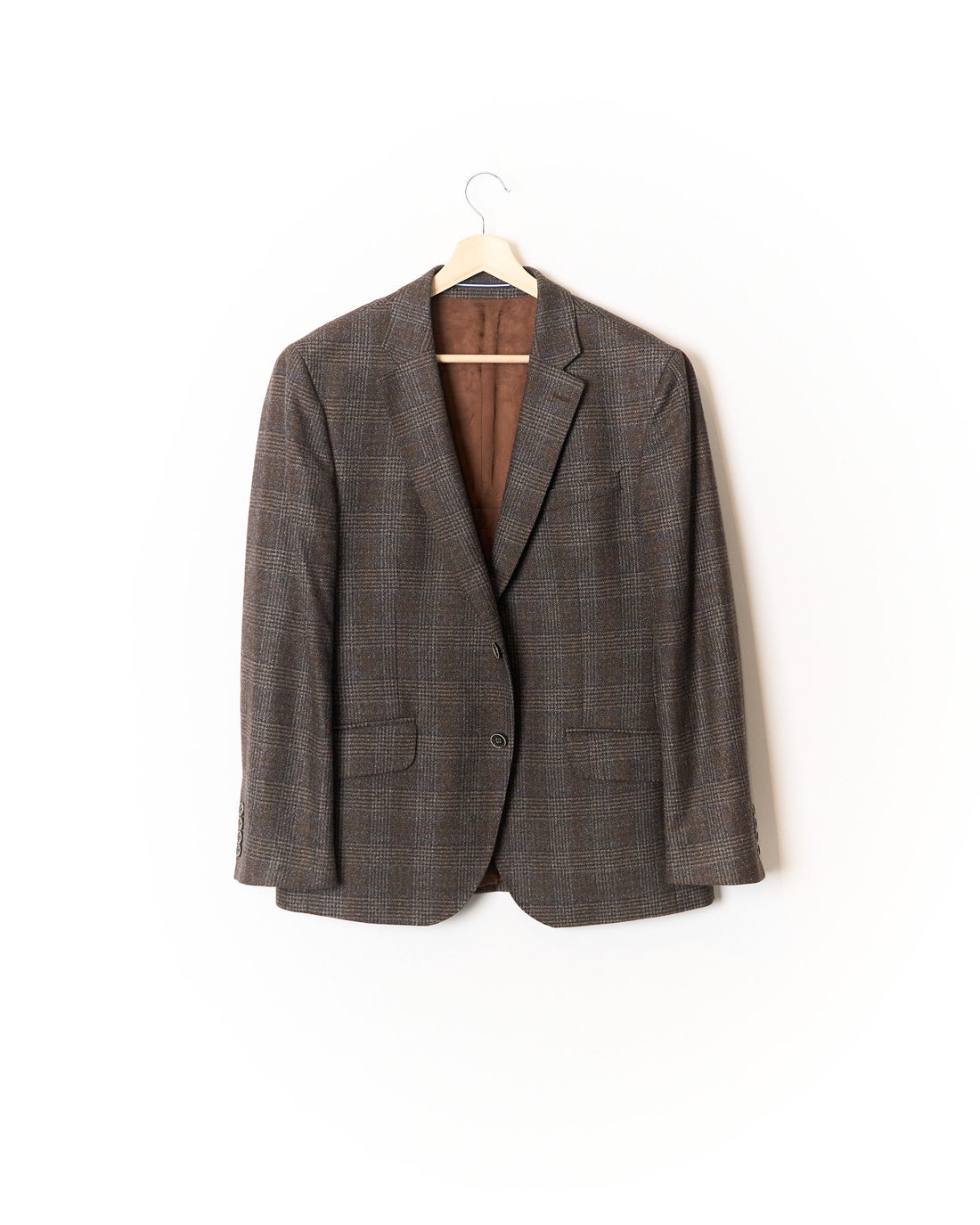 Cerruti Brown Checkered Sport Jacket Wool Blazer