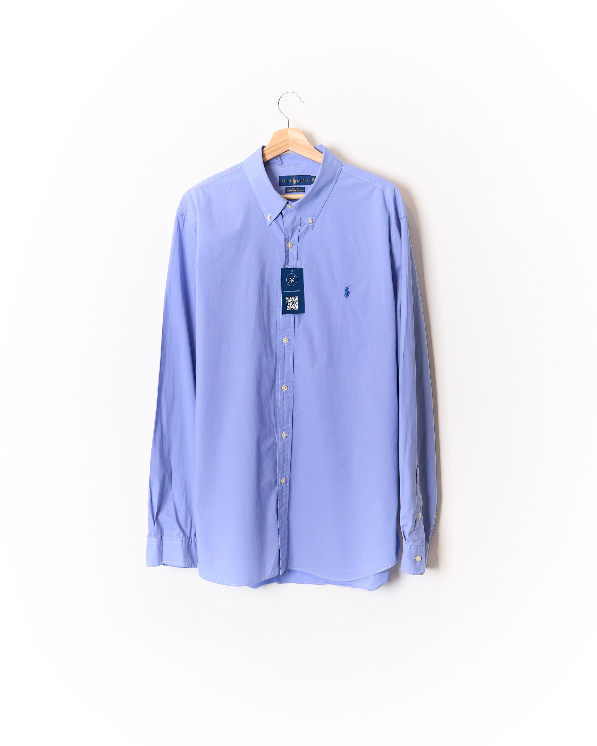 Ralph Lauren Light Blue Slim Fit Strech Button Down Cotton Shirt