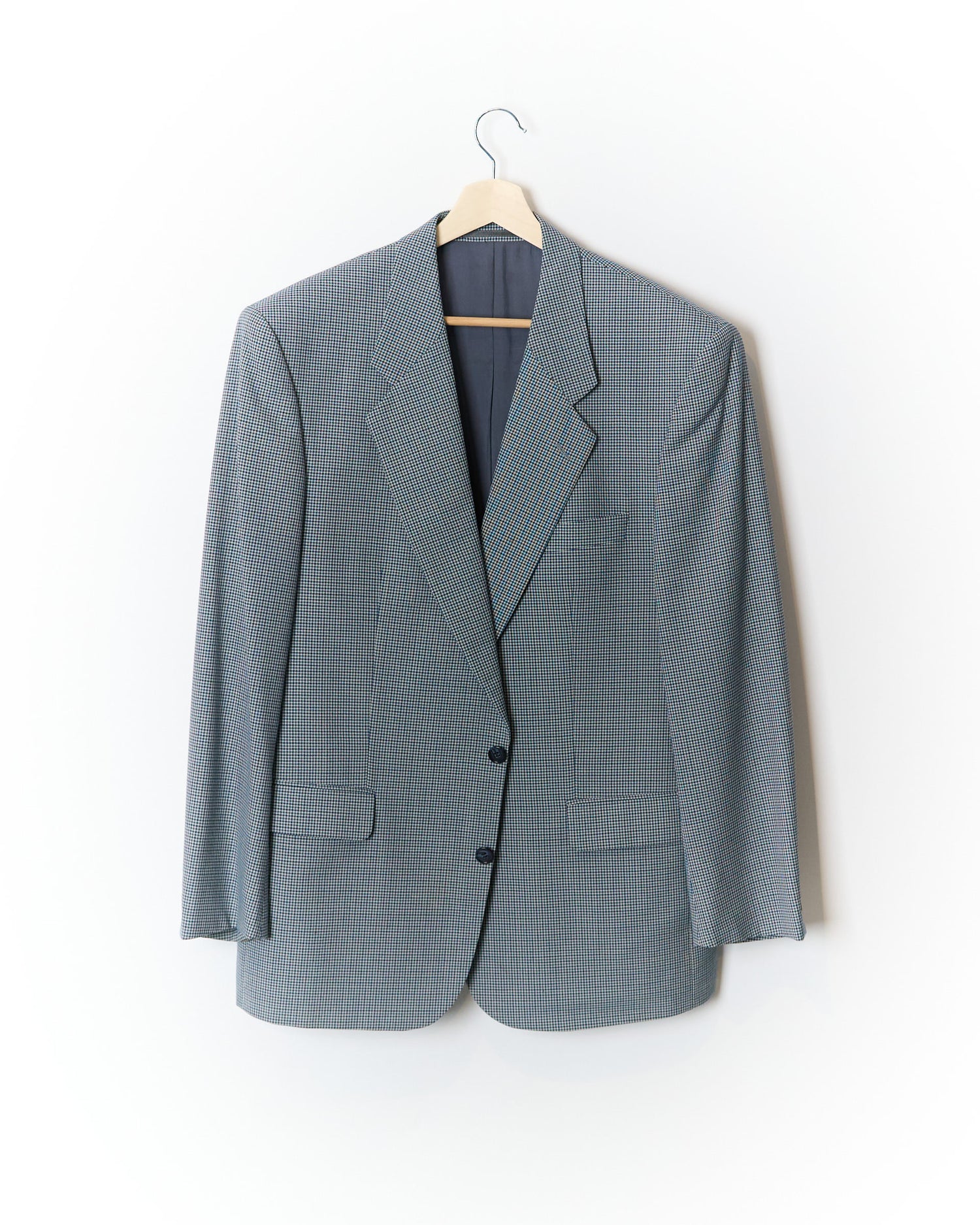 Bäumler Light Blue Checkered Wool Sport Jacket Blazer