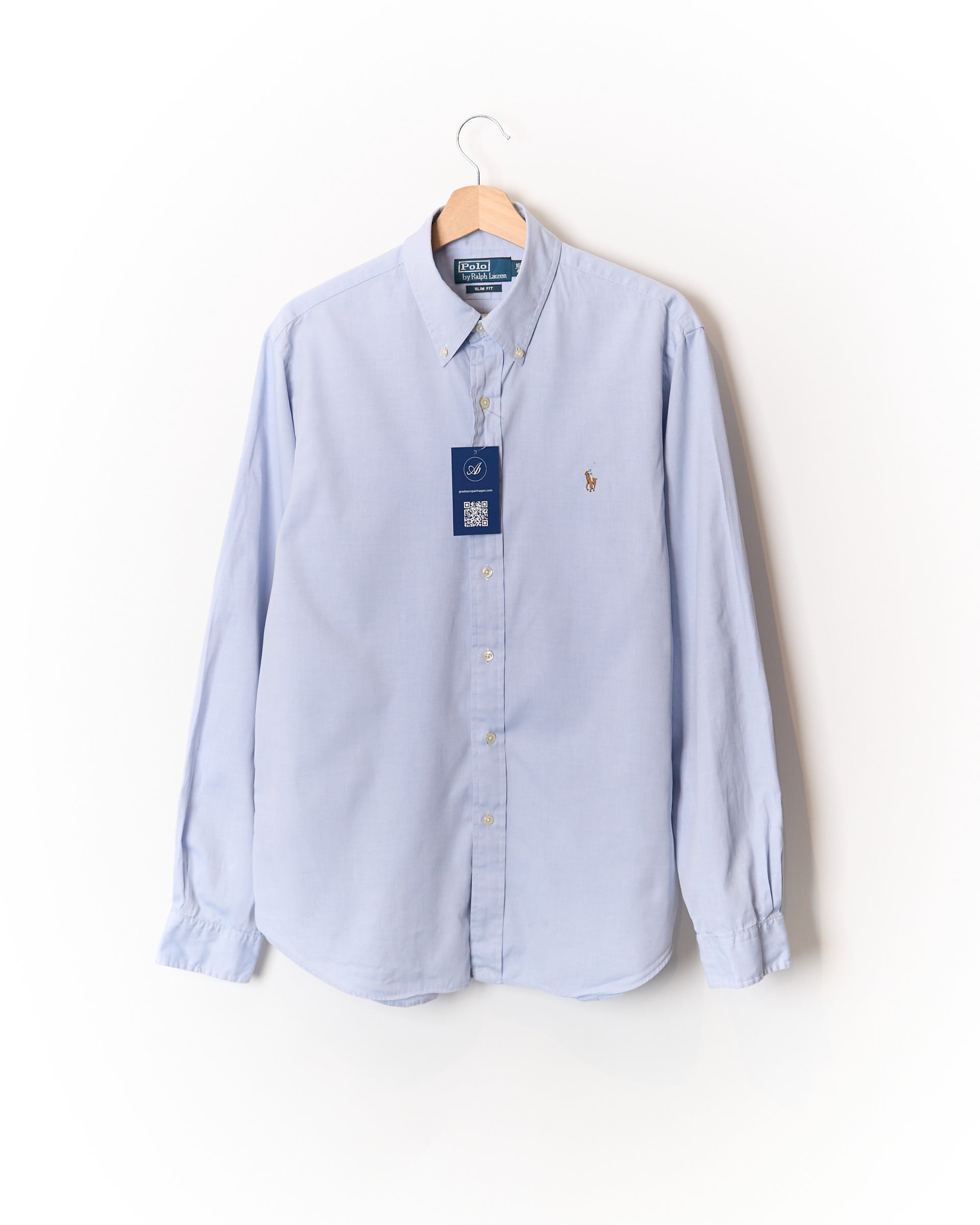 Polo Ralph Lauren Light Blue Slim Fit Button Down Cotton Shirt