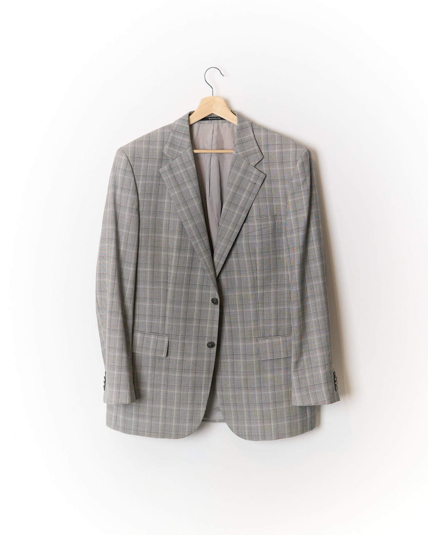 Bäumler Beige Checked Wool Sport Jacket Blazer