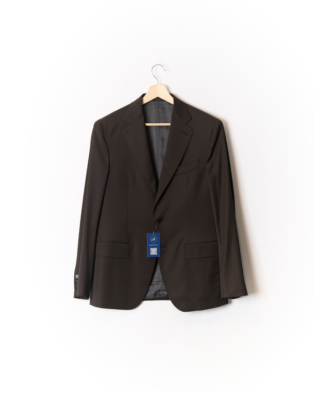 Caruso Dark Brown Wool Blazer