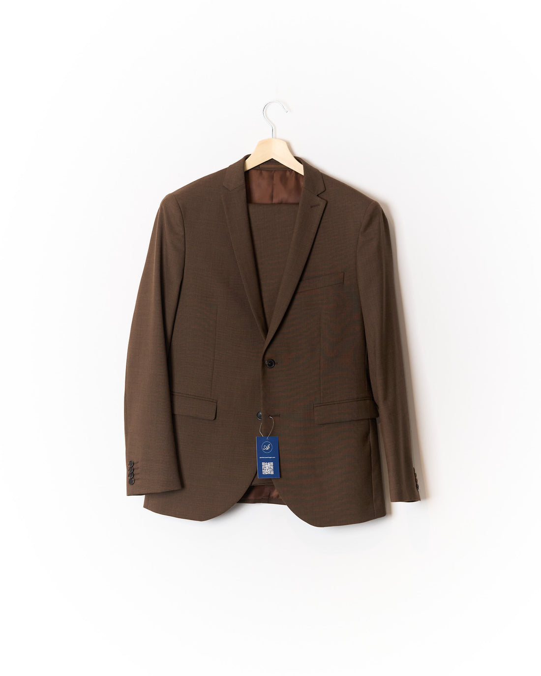 Matíníque Brown MAgeorge F Straight Leg Wool Suit