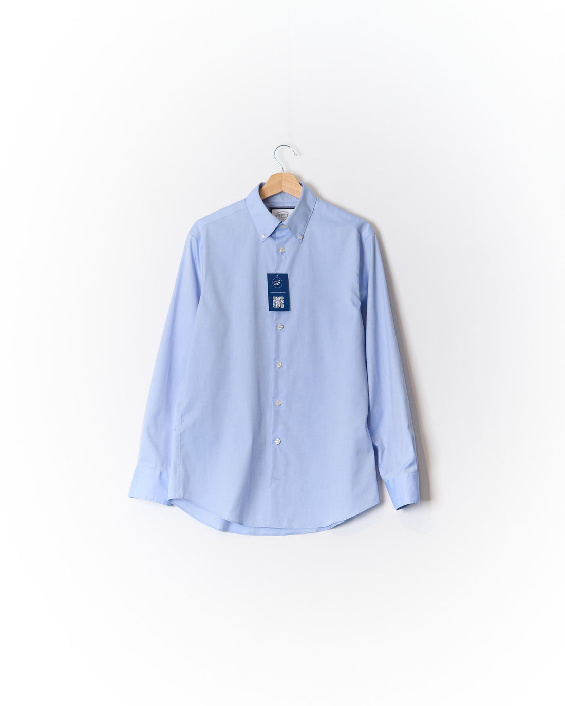 Charles Tyrwhitt Light Blue Slim Fit Non Iron Button Down Cotton Shirt