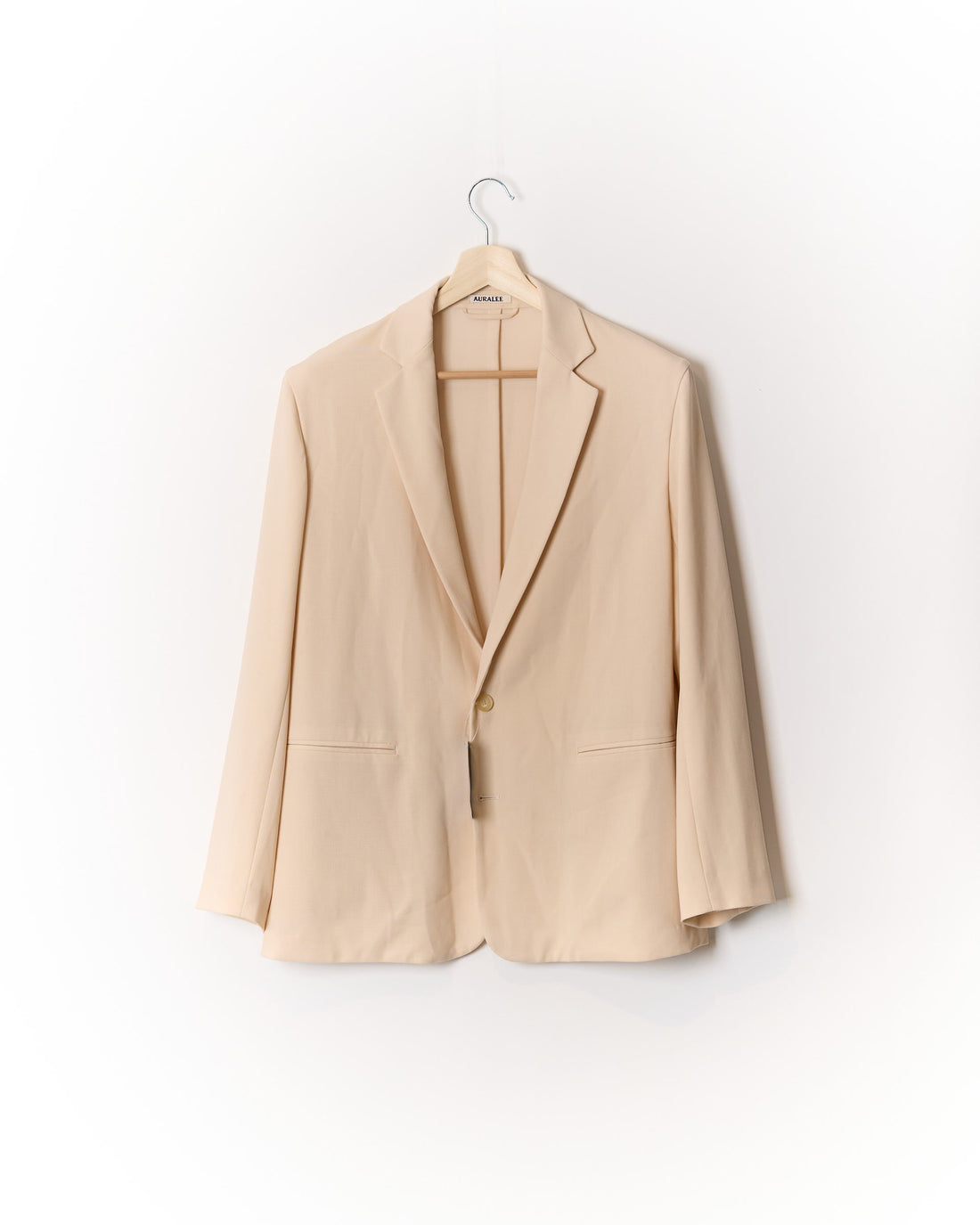 Auralee Blazer aus cremefarbener Wolle