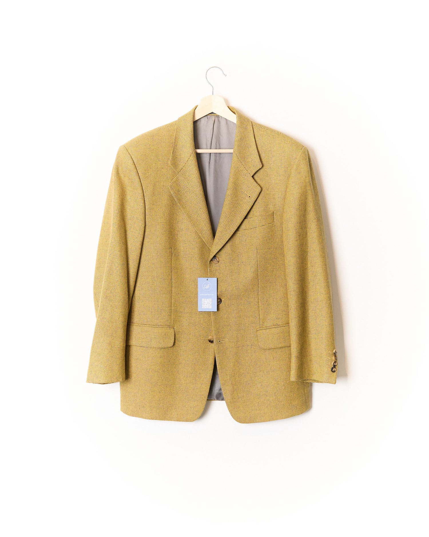 René Lezard Yellow Brown Sport Jacket Wool Blazer