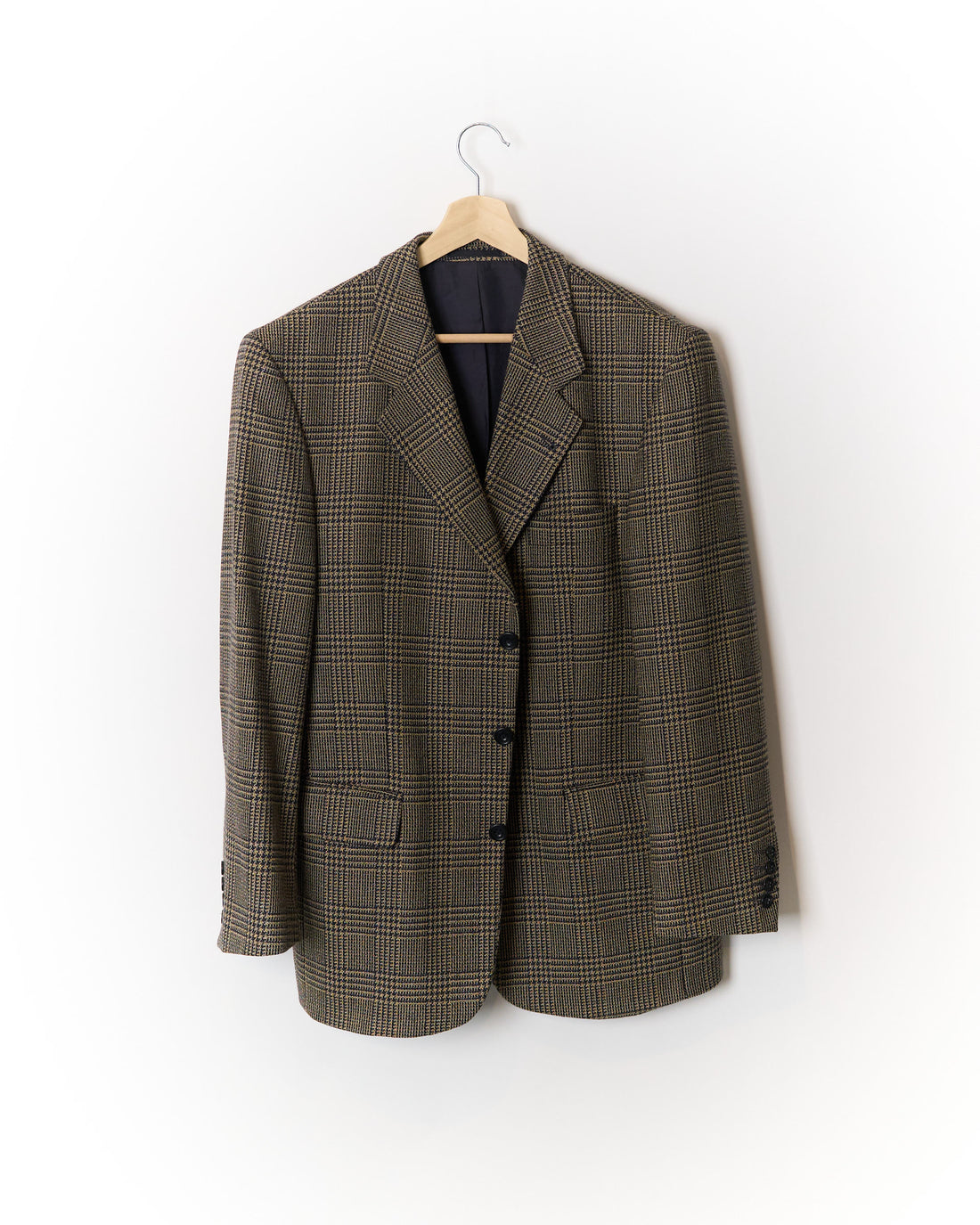Cézan Brown Checkered Sport Jacket Wool Blazer
