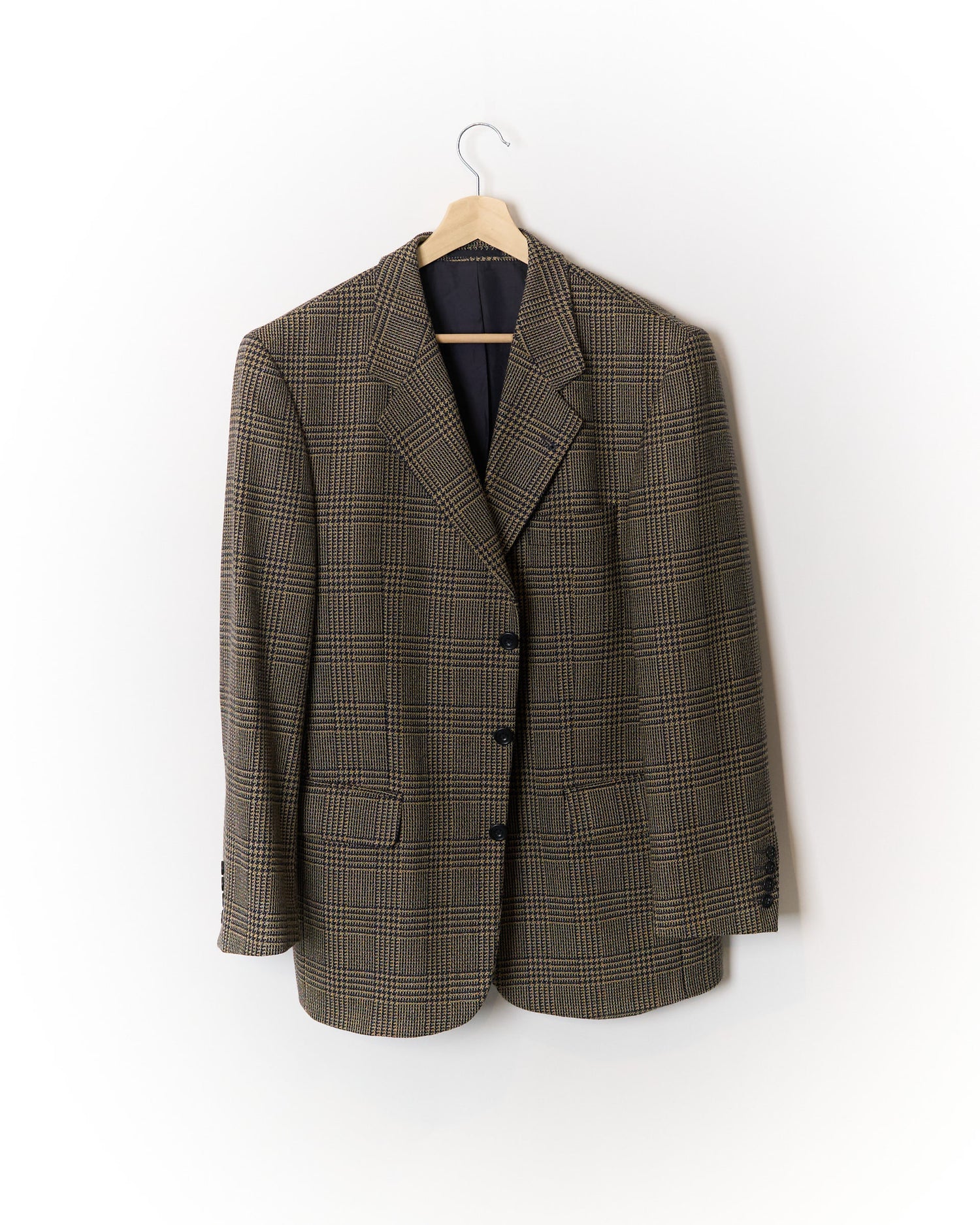 Cézan Brown Checkered Sport Jacket Wool Blazer