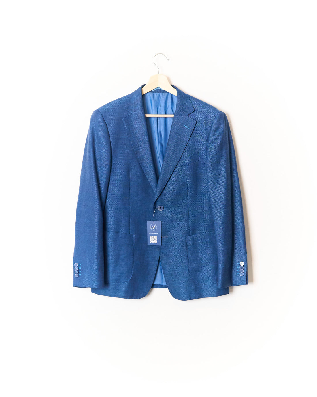 Kanzler Blue Wool and Linen Black Label Sport Jacket Blazer