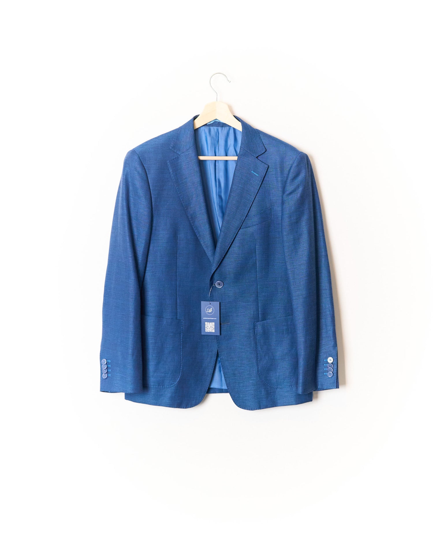 Kanzler Blue Wool and Linen Black Label Sport Jacket Blazer