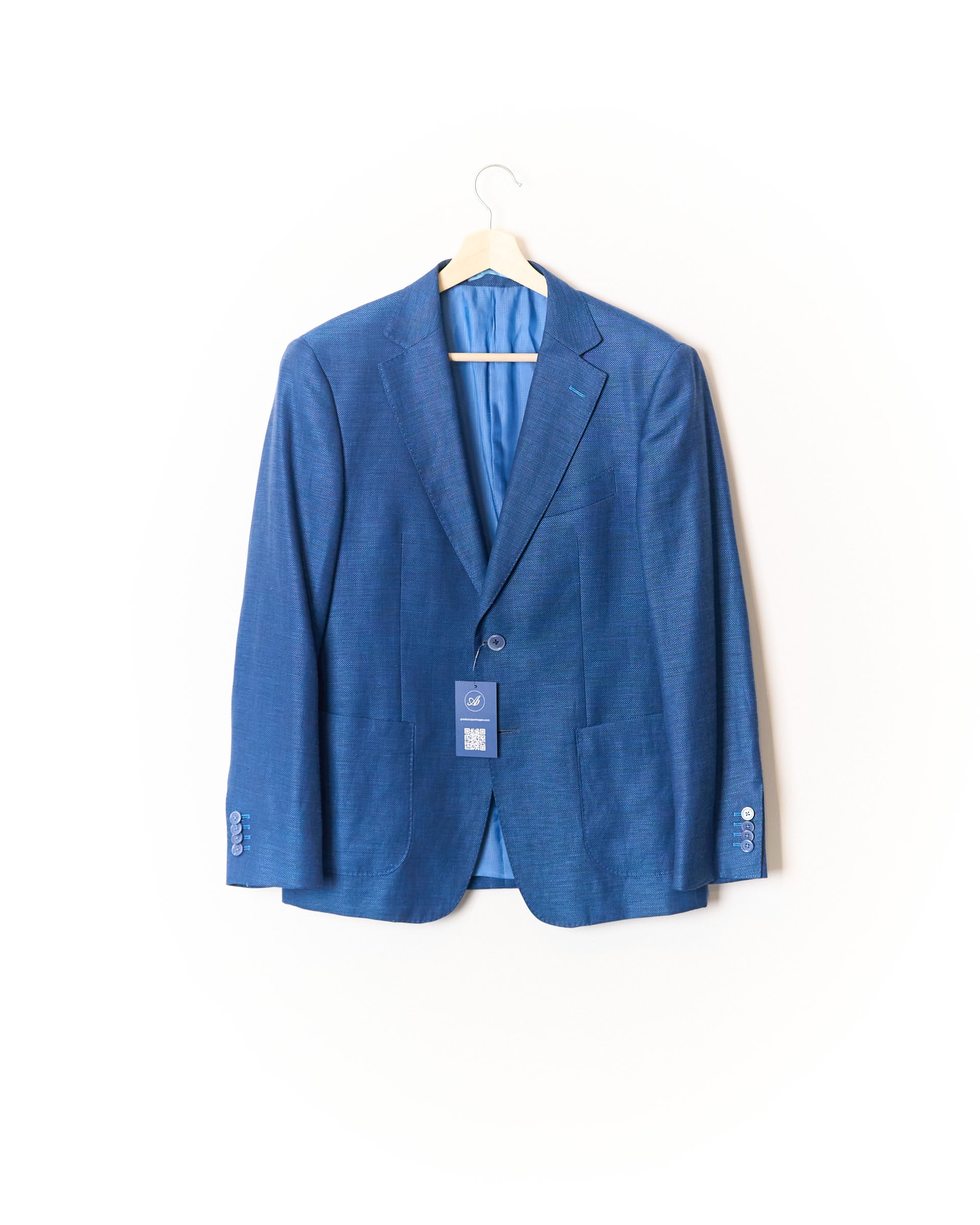 Kanzler Blue Wool and Linen Black Label Sport Jacket Blazer