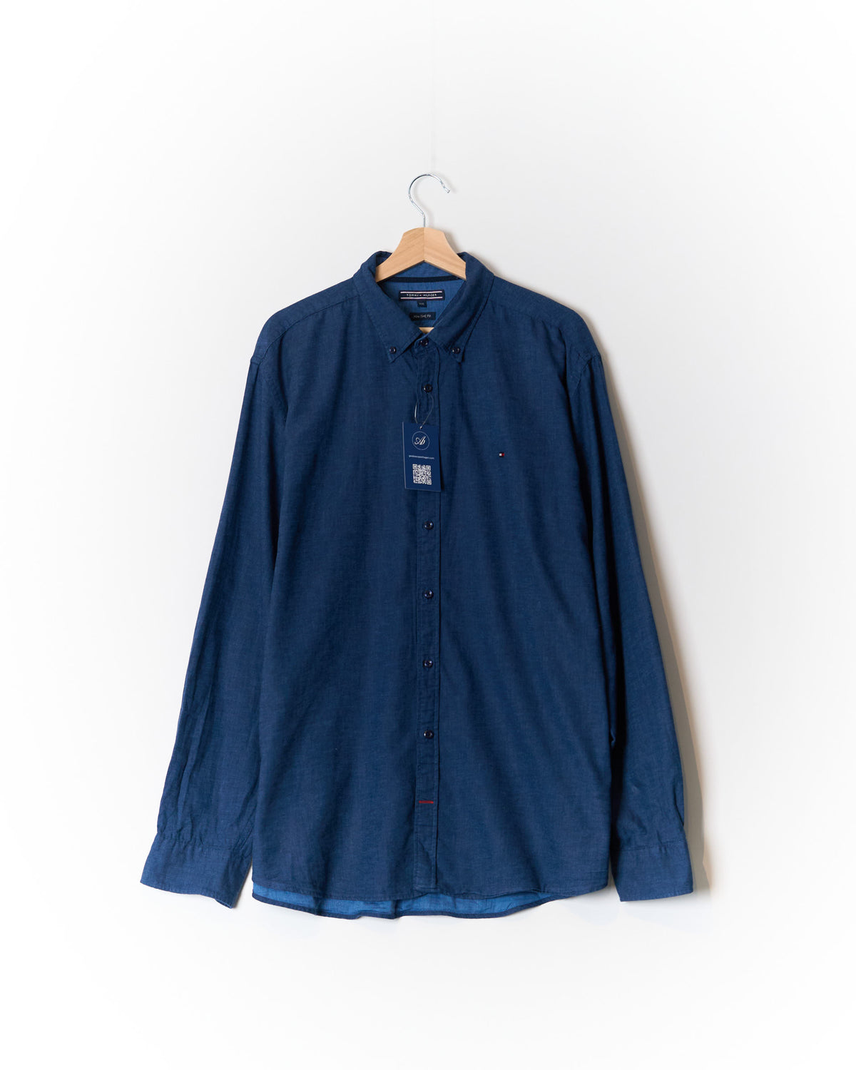 Tommy Hilfiger Navy New York Fit Cotton Shirt