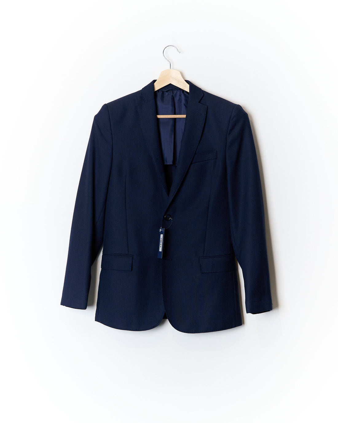 J. Lindeberg Navy Slim Fit Virgin Wool Business Blazer