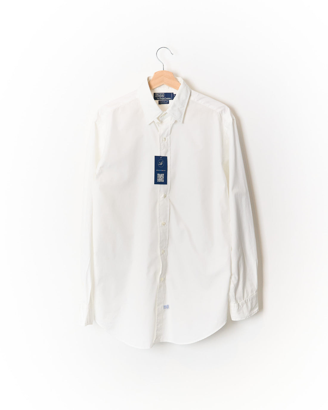 Polo Ralph Lauren White Douglas Tab Cotton Shirt