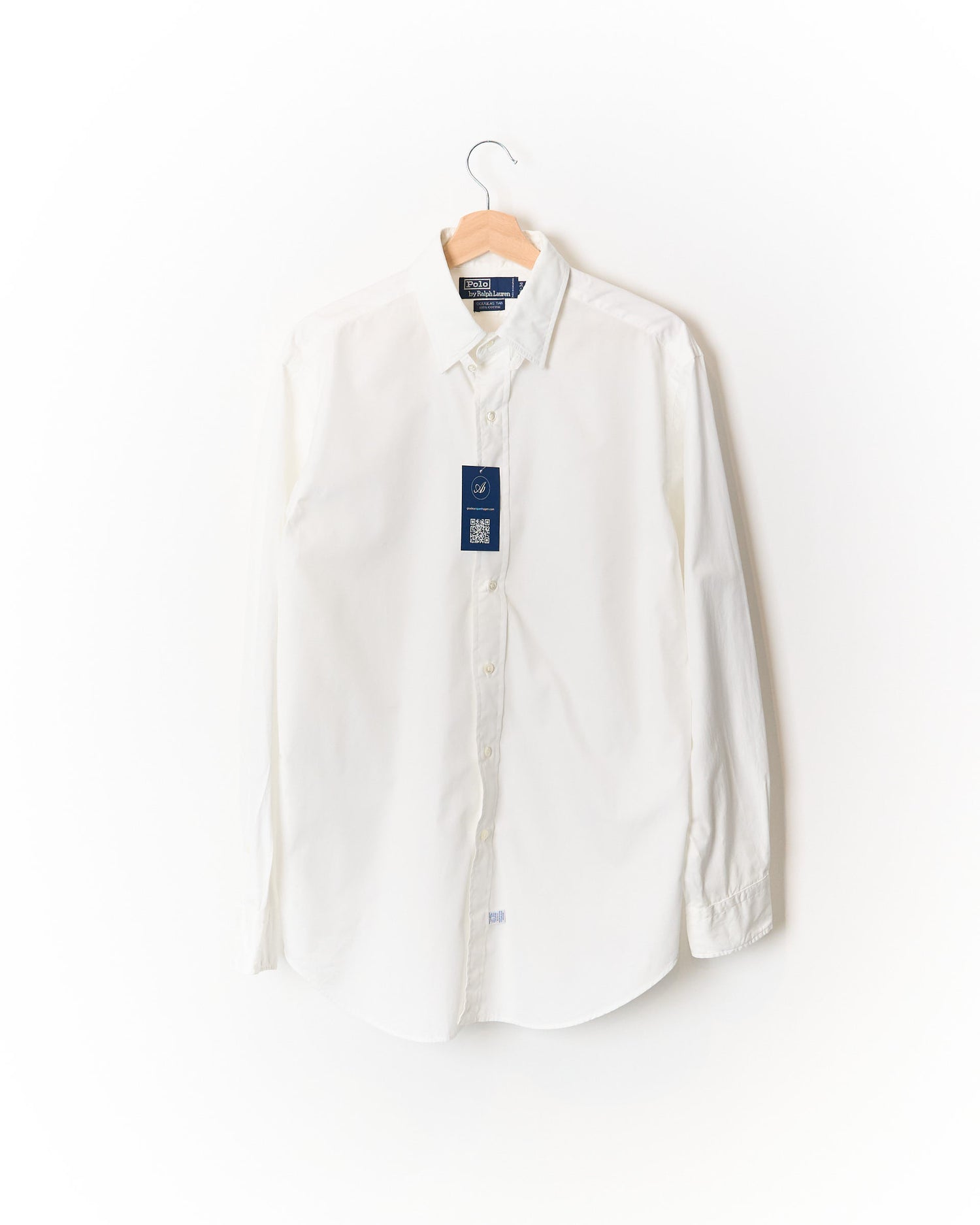 Polo Ralph Lauren White Douglas Tab Cotton Shirt