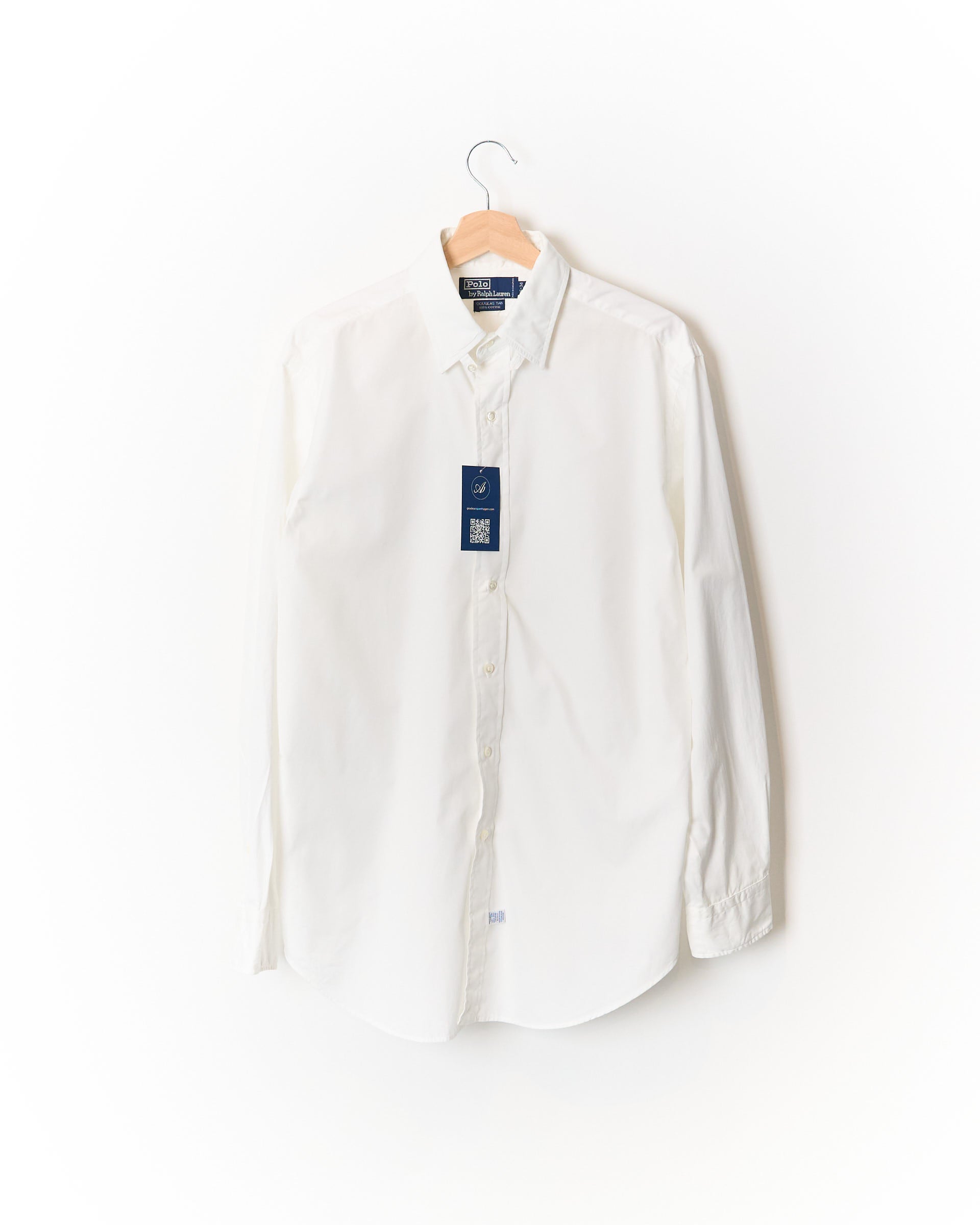 Polo Ralph Lauren White Douglas Tab Cotton Shirt