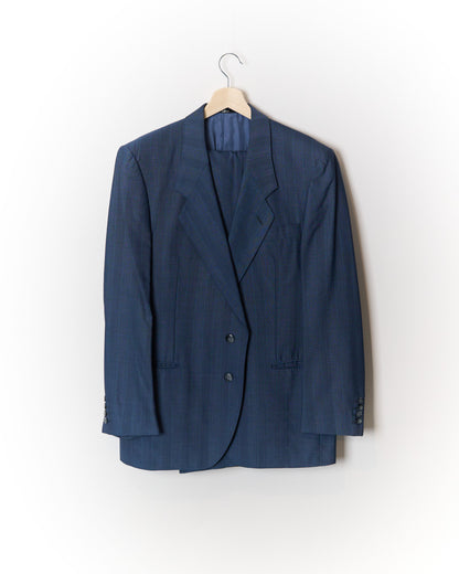 Falbe Blue Pinstripe Wide Leg Suit