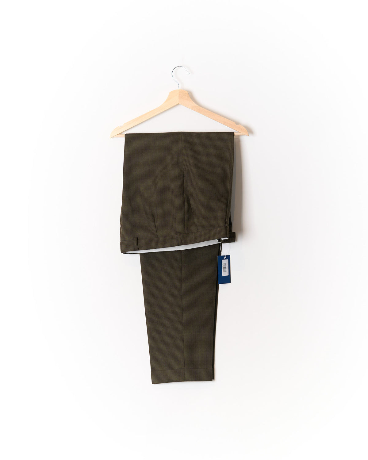 WestPoint Brown Checkered Straight Leg Wool Dress Pants