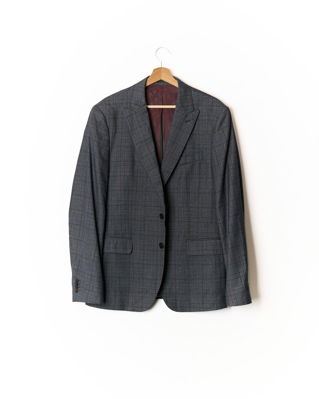 Arber Grey and Blue Checkered Sport Jacket Blazer