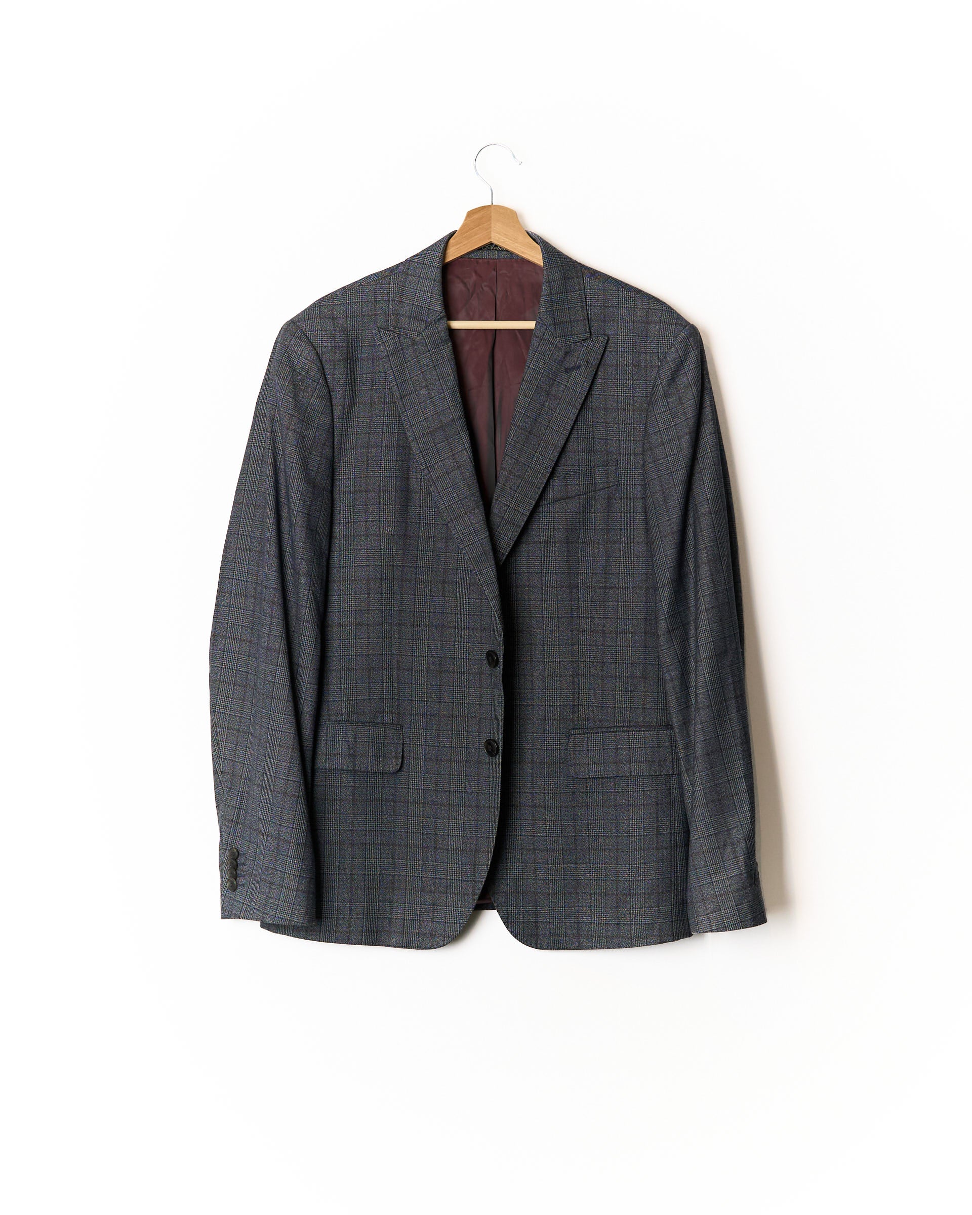 Arber Grey and Blue Checkered Sport Jacket Blazer