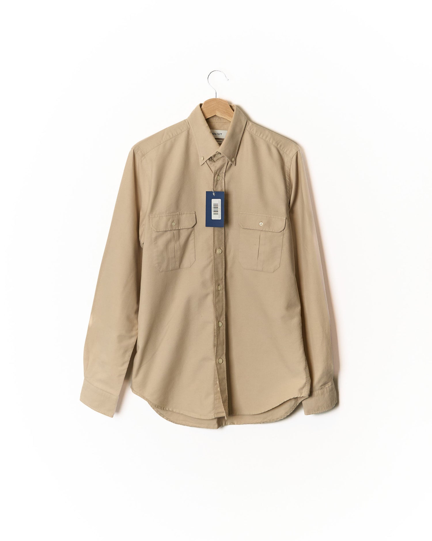An Ivy Light Brown Button Down Cotton Shirt