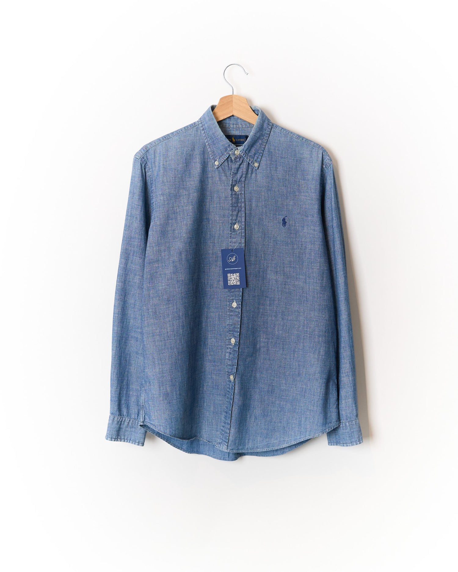 Ralph Lauren Custom Fit Denim Button Down Cotton Shirt