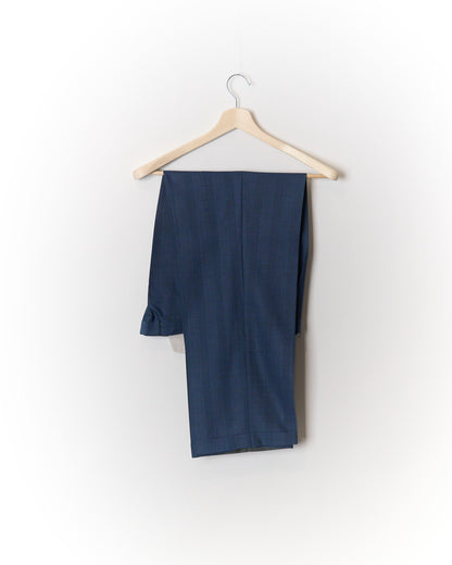 Falbe Blue Pinstripe Wide Leg Suit