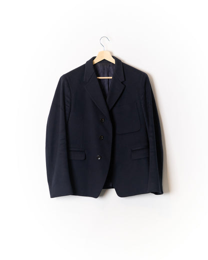 Gucci Navy Wool Quilted Overcoat
