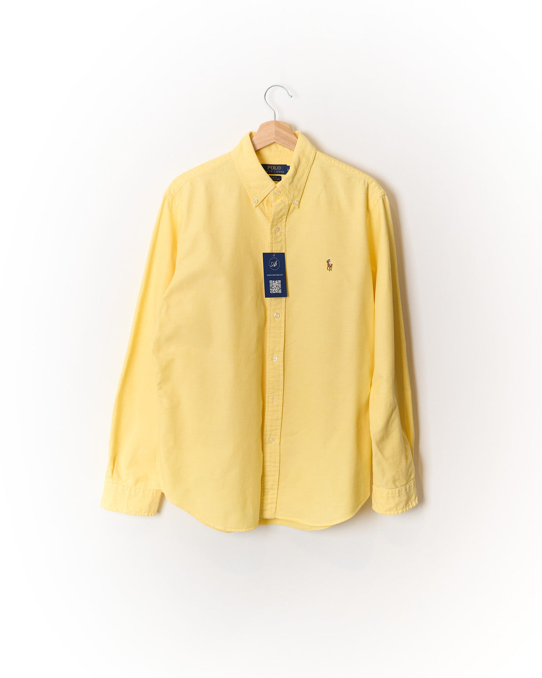 Polo Ralph Lauren Yellow Strech Oxford Slim Fit Button Down Cotton Shirt