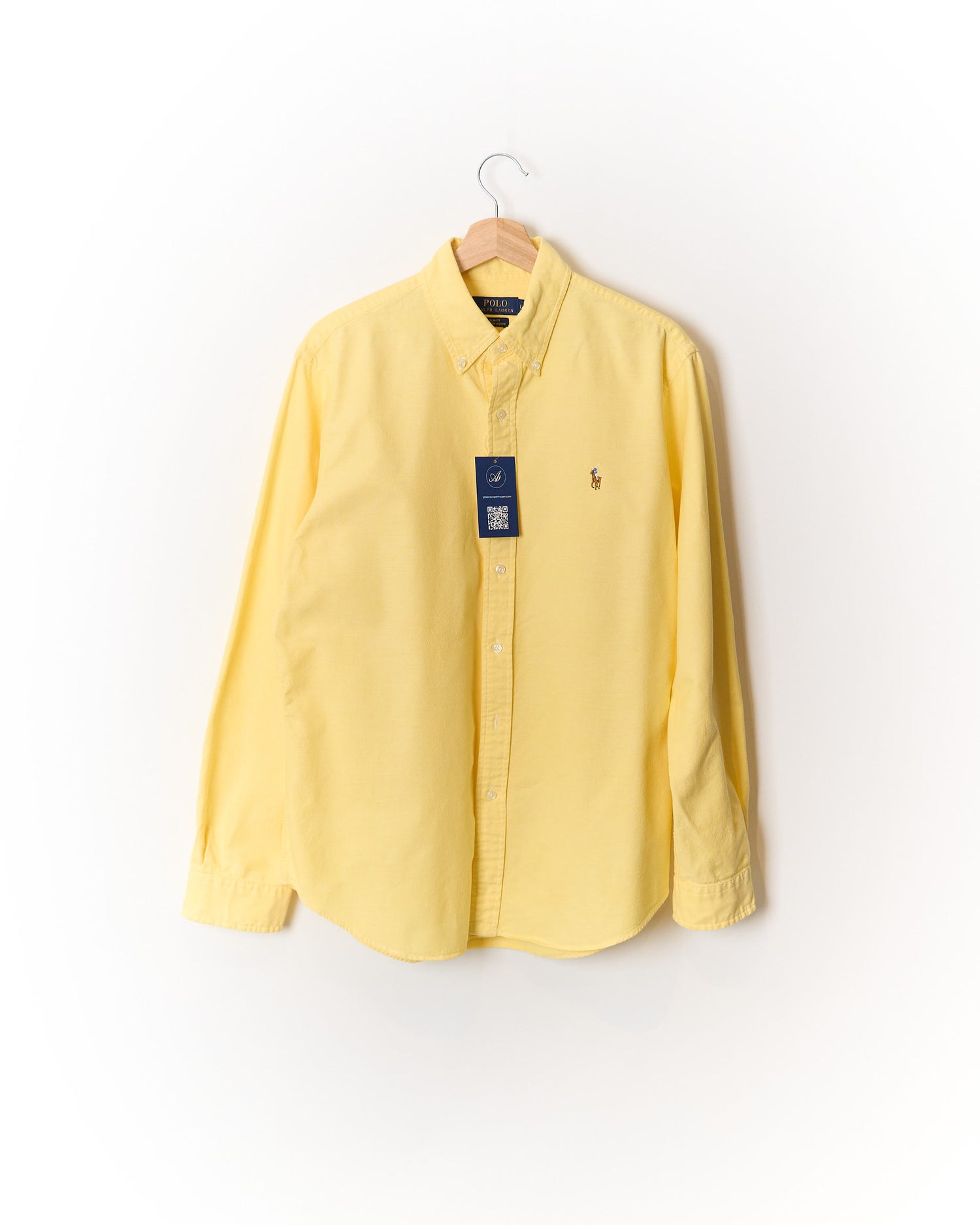 Polo Ralph Lauren Yellow Strech Oxford Slim Fit Button Down Cotton Shirt