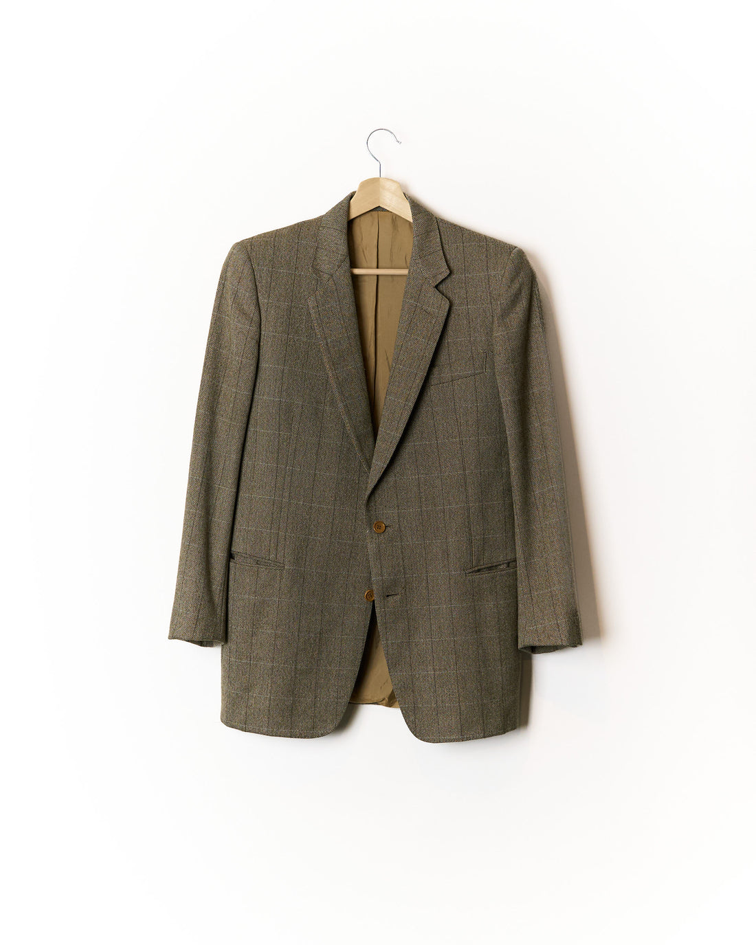 Nino Cerruti Light Brown Herringbone Wool Sport Jacket Regular Blazer
